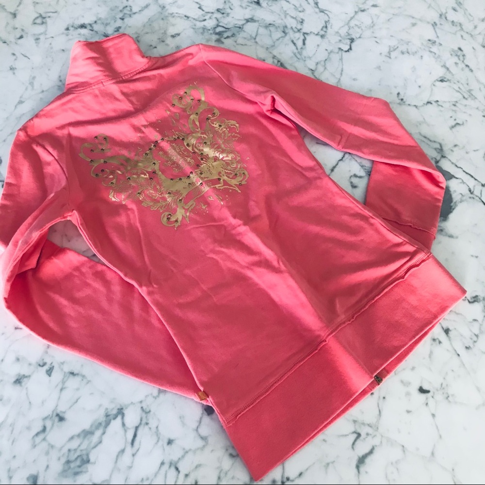 NEW Coral Zip Up with Gold Details - Picture 15 of 16
